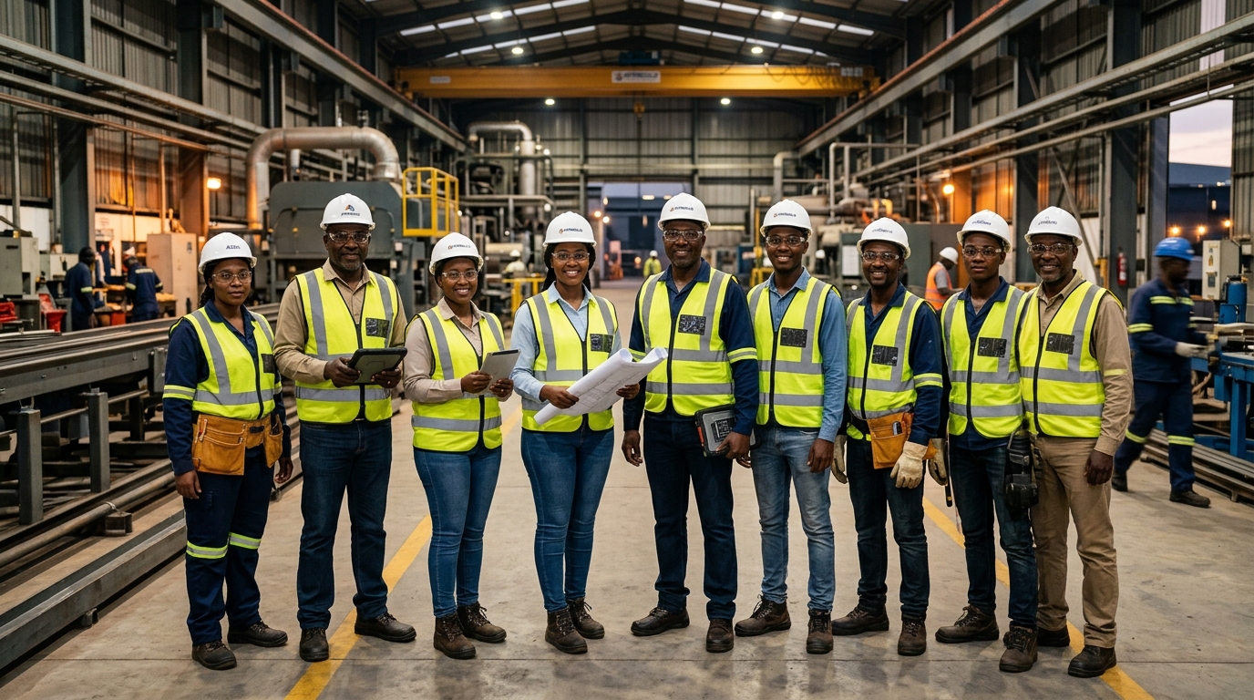African Engineers in Industrial Facility